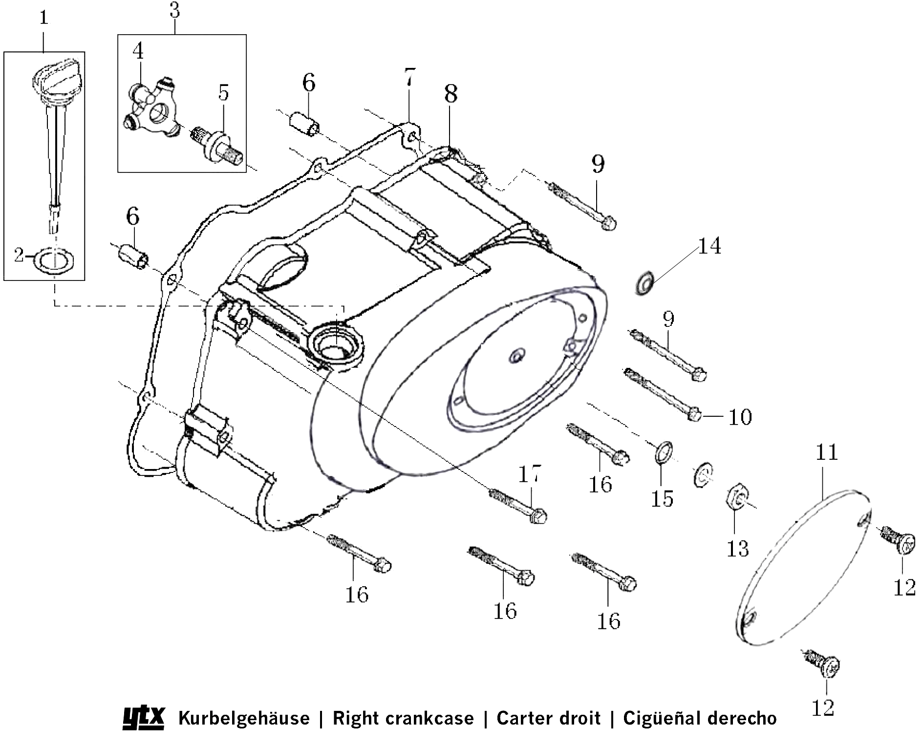 Intern motor Right cover