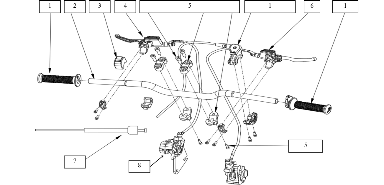 HANDLEBAR AND BRAKES