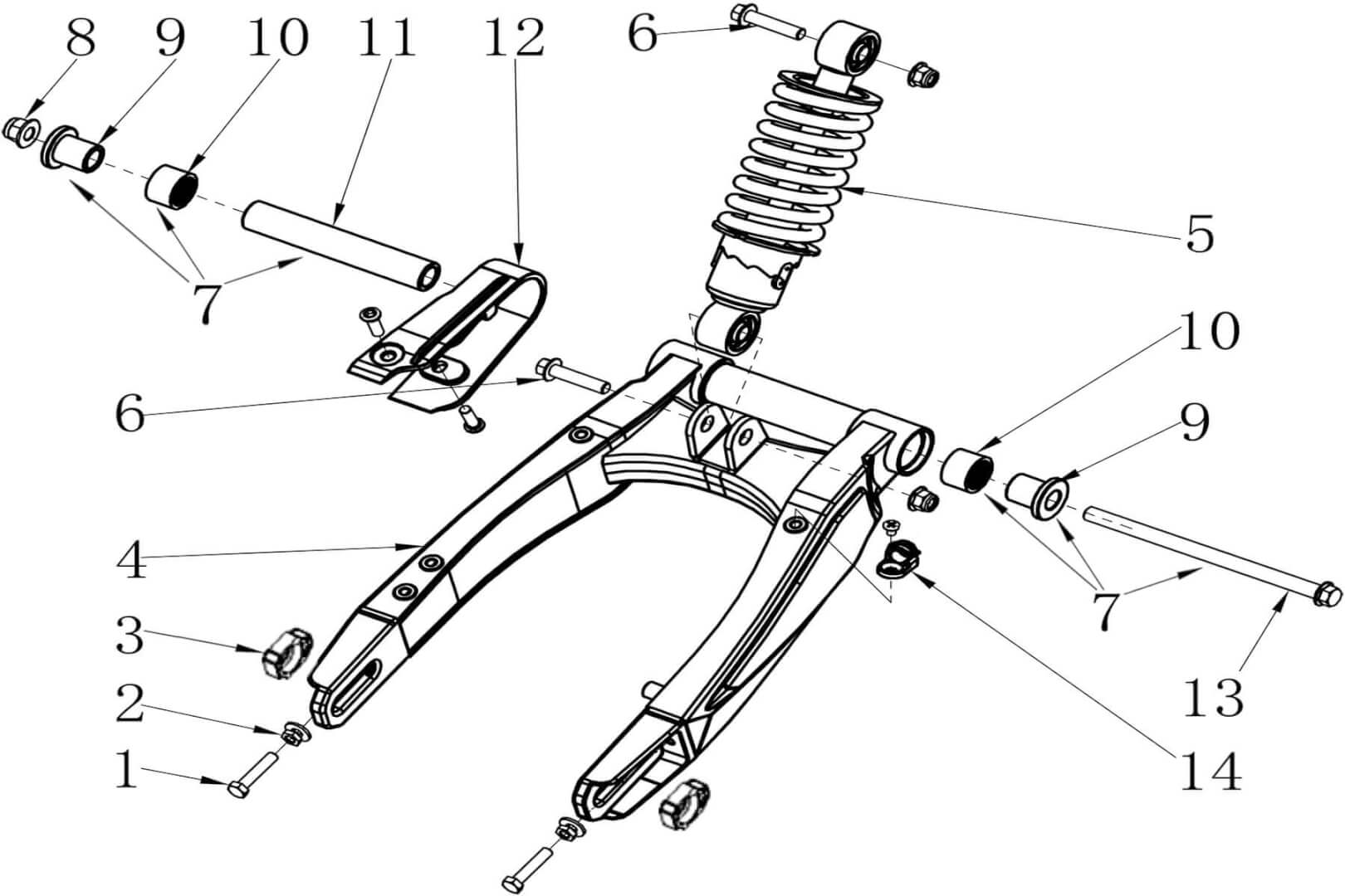 BRAS OSCILLANT SUSPENSION