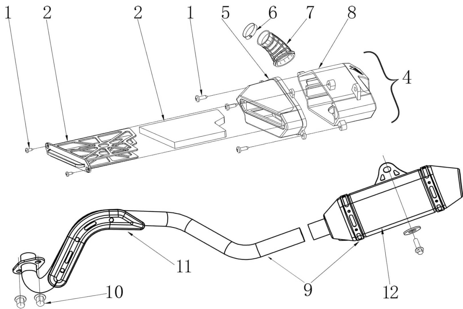 FILTRE À AIR ET ÉCHAPPEMENT