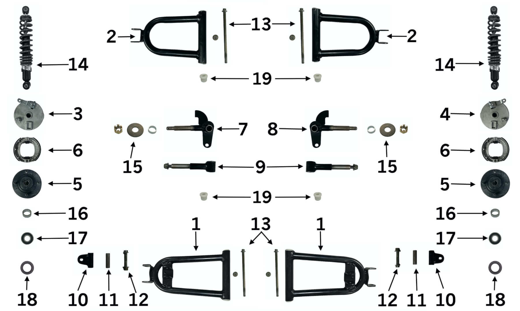 FRONT SHOCK AND DRIVETRAIN