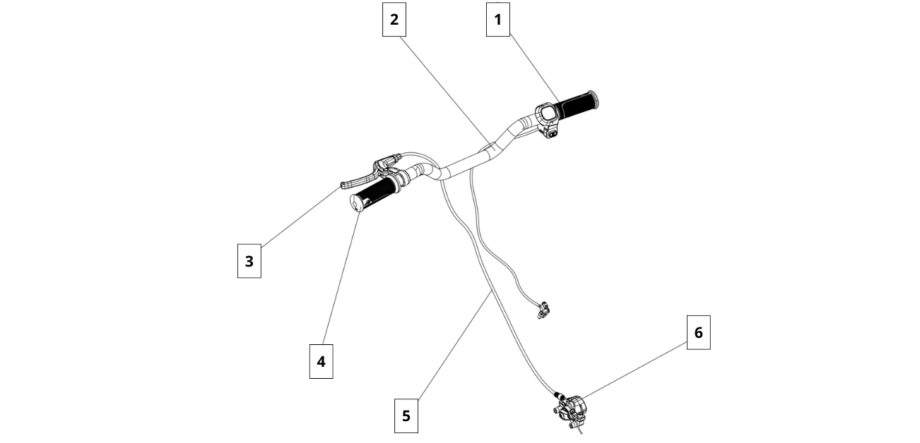Handlebar and brakes