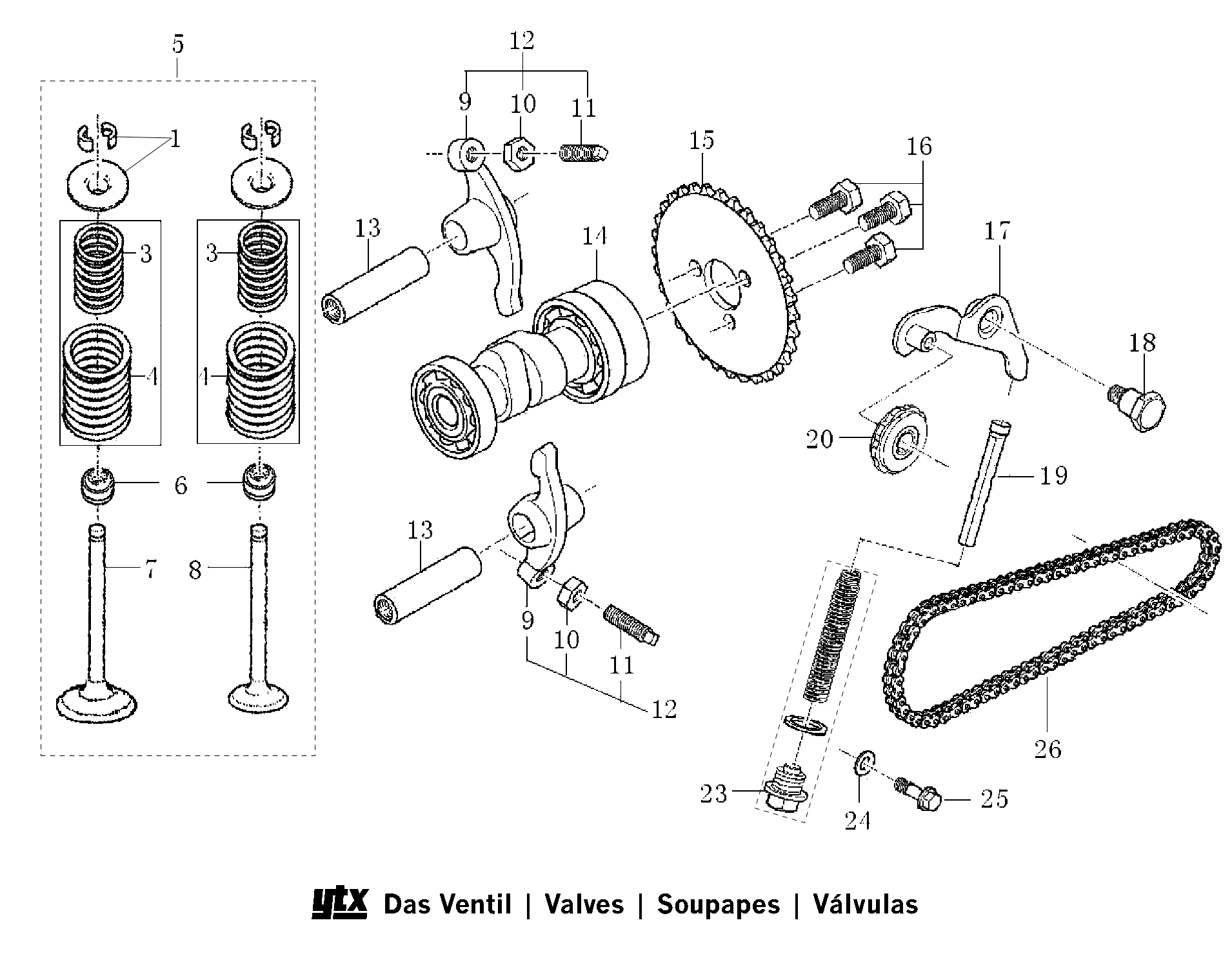 Intern motor Valves