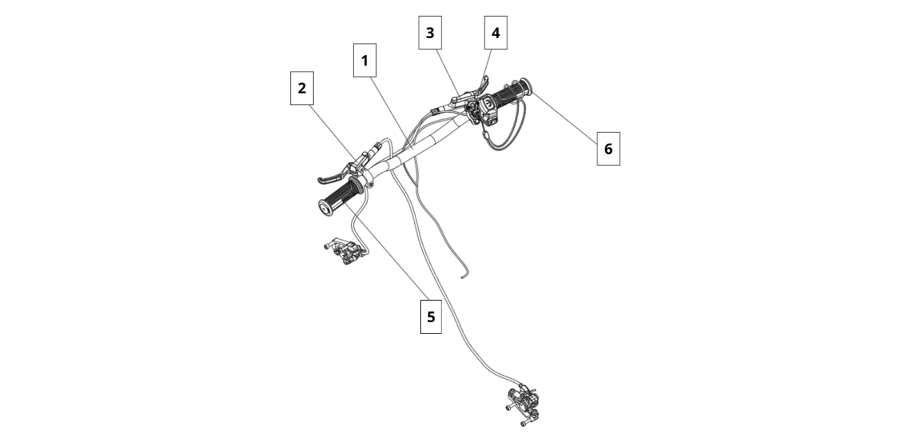 Handlebar and brakes