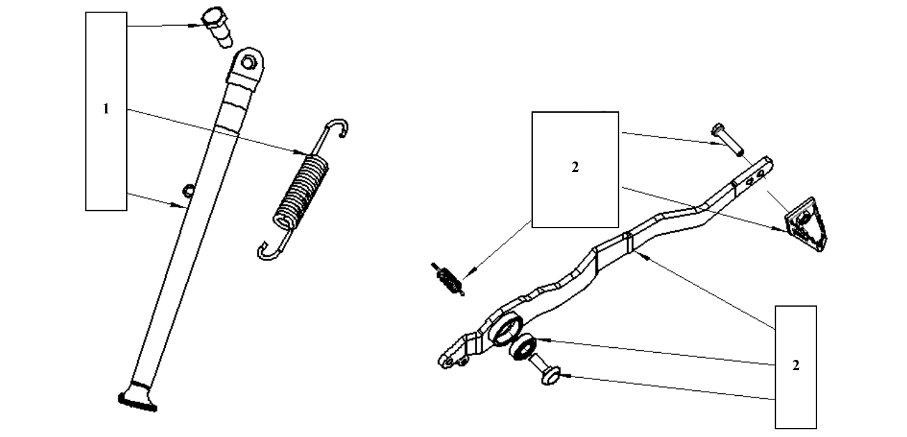 FOOT PEGS- SIDE STAND